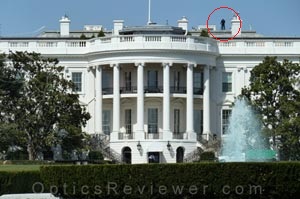 Back of White House - Security on Roof