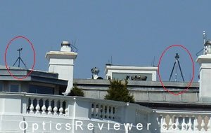 Spotting Scope and Large Binocular on White House Roof